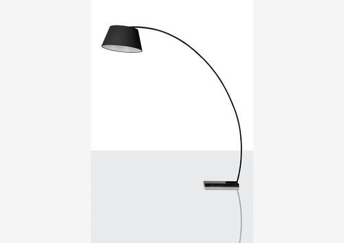Lampe contemporaine noire pied rectangulaire