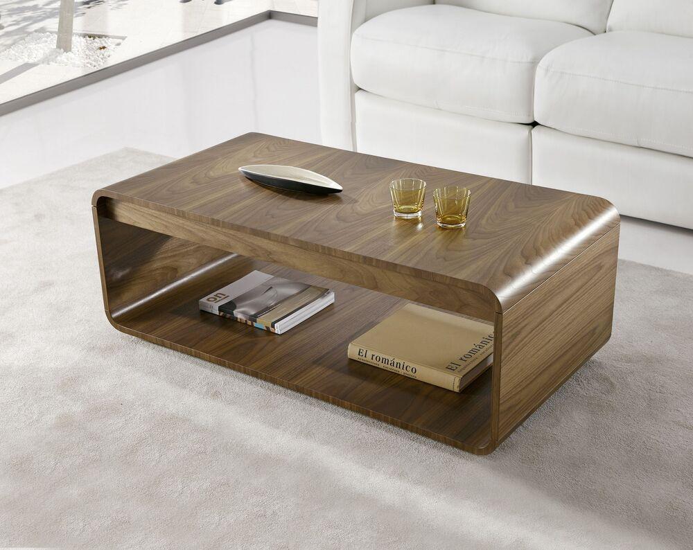 Table basse dinette silhouette rétro et bords arrondis
