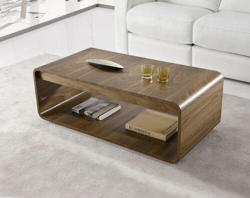 Table basse dinette silhouette rétro et bords arrondis