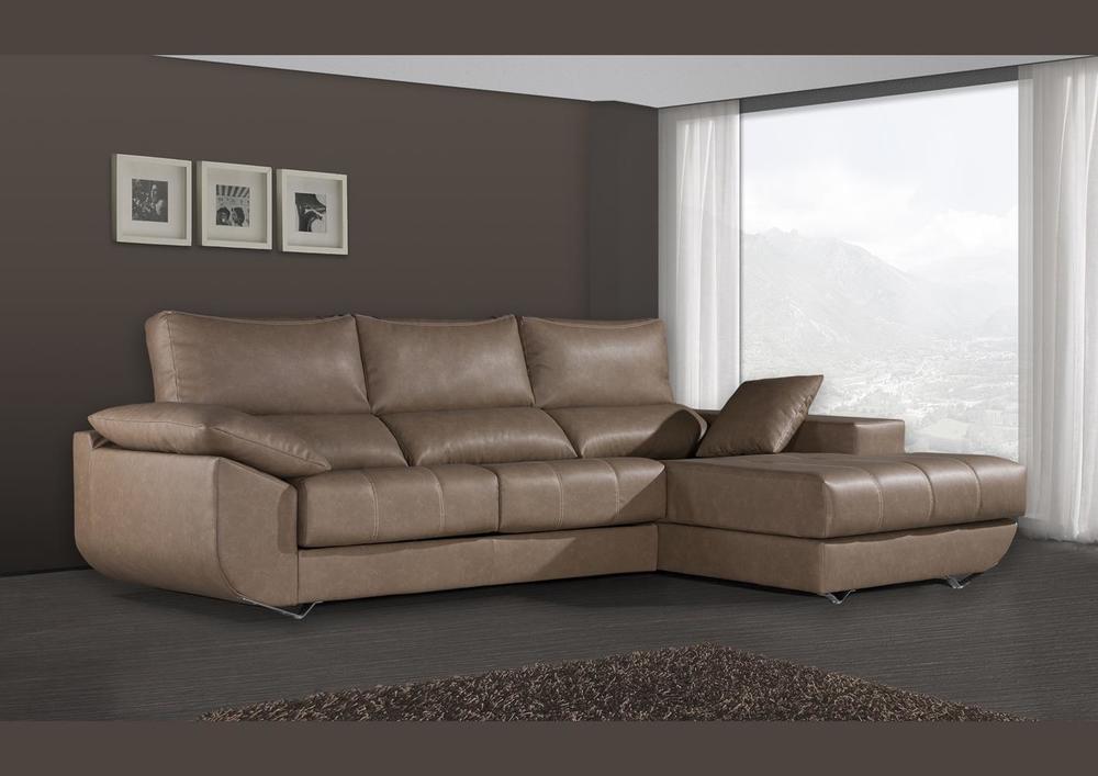 Beau canapé contemporain pieds chromés