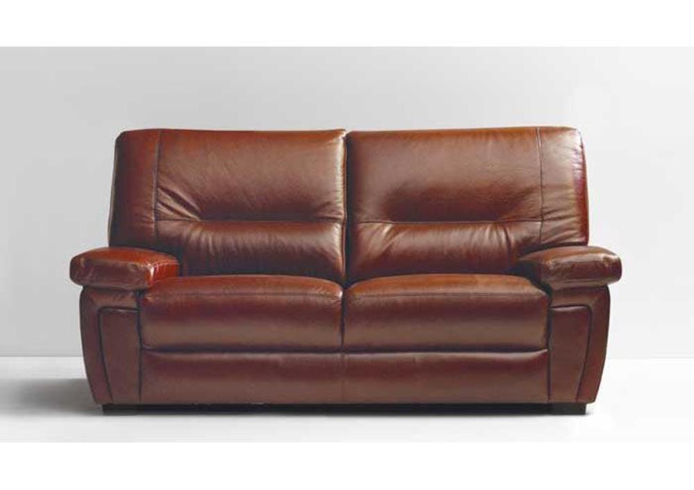 Canapé contemporain 3 places fixe, cuir, tissu ou microfibre