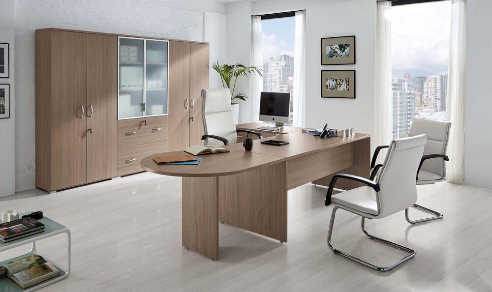 Armoire de bureau 6 portes 2 tiroirs pour dossiers suspendus