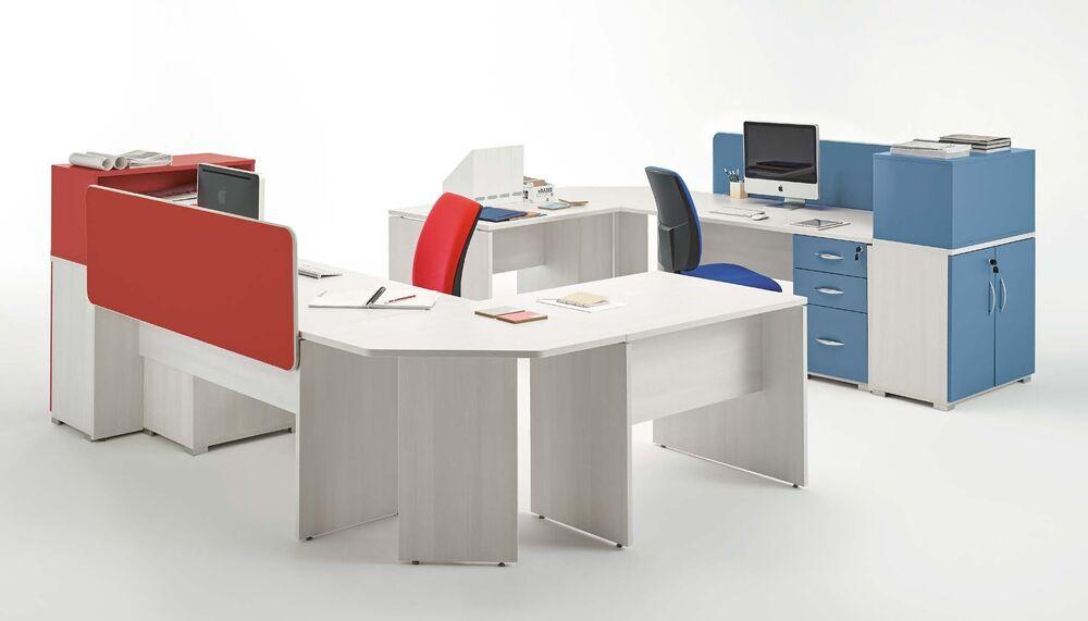 Bureau d'angle modulable avec nombreux rangements