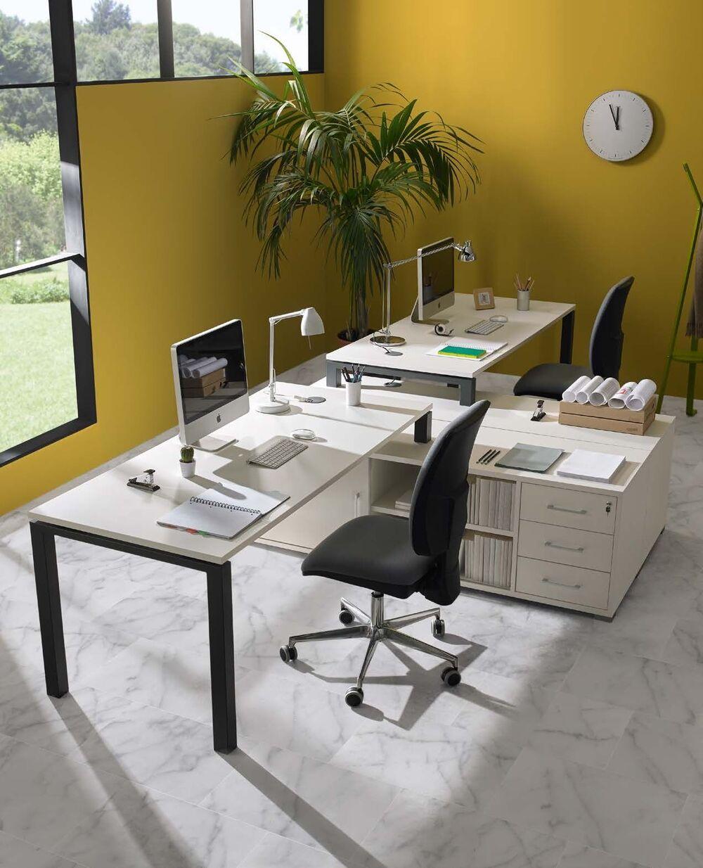 Bureau avec module de rangement intégré