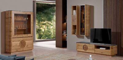 Armoirette 4 portes design arrondi avec LED intégrées