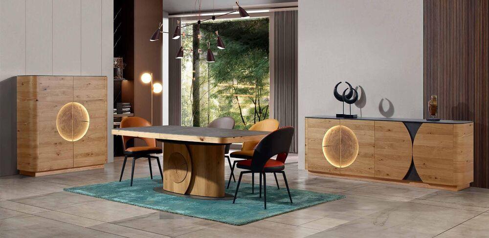 Table de repas géante pied central original et plateau céramique