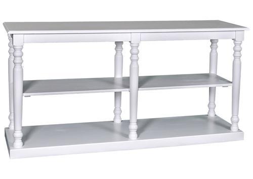 Console ouverte en pin massif blanc