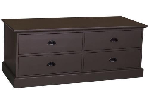 Commode en pin massif marron 4 tiroirs